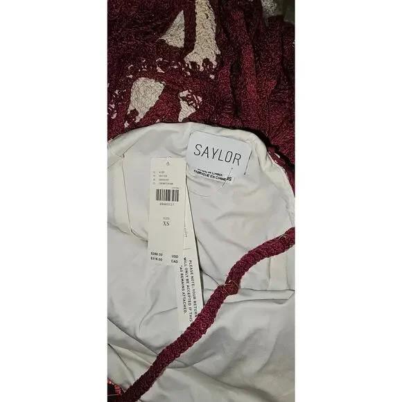 New Anthropologie Saylor Dragana Halter Crochet Fringe Midi Dress $286 XS - Picture 5 of 5